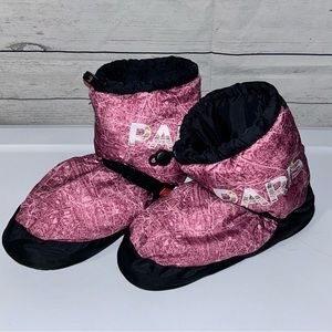 EUC Bloch Warm Up Coty Maps Adult Bootie Paris Size Large